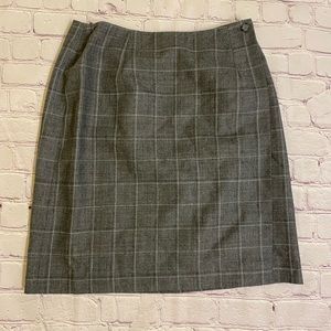 Geoffrey Bean Gray Pinstriped Skirt